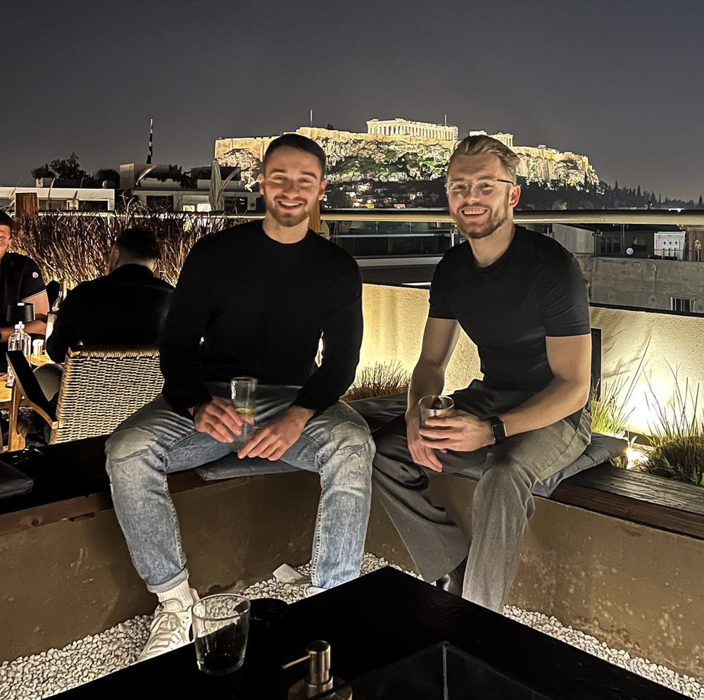 Jez with an industry operator in Athens
